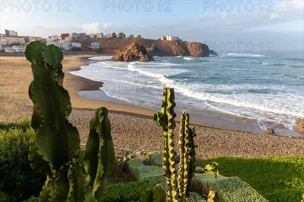 Beach and coastline in bay