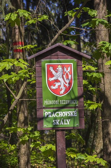 Signpost Nature Reserve Prachovske Skaly