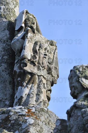 Sculptures at the chapel Notre-Dame-de-Tronoen and calvary at Saint-Jean-Trolimon