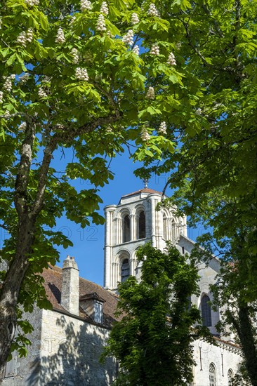 Vezelay labelled les Plus Beaux Villages de France. Morvan regional natural park. La Tour Saint Antoine of Basilica St Mary Magdalene