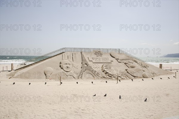 World Expo 2030 sand sculpture in Busan