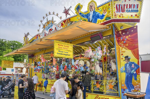 Stall for the sale of raffle tickets