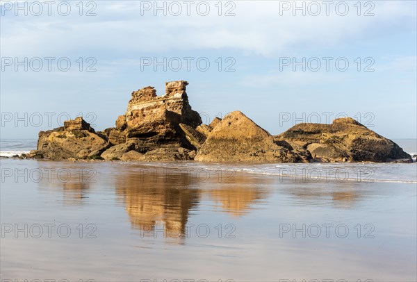 Crumbling historic fortress on the beach