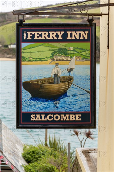 Pub sign for the Ferry Inn