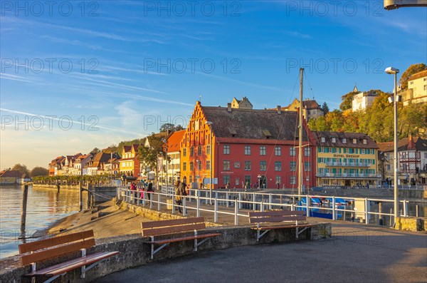 Lakeside promenade and harbour of Meersburg on Lake Constance