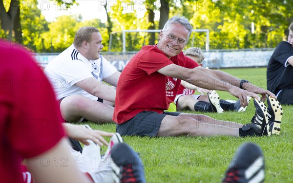 Volunteer football coach in the small town of Duelmen