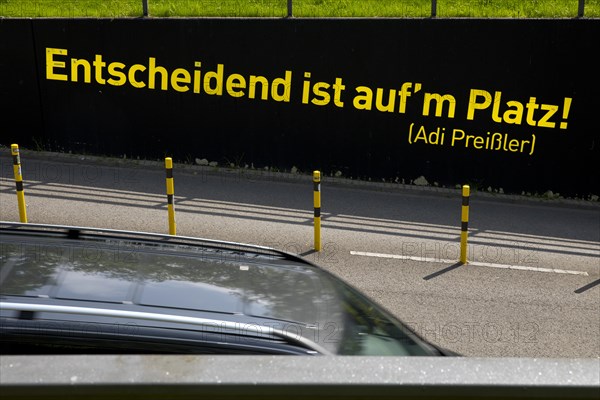 Entrance to the multi-storey car park at the BVB Fan World of Borussia Dortmund