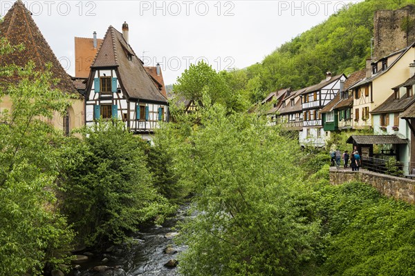 Medieval colourful half-timbered houses