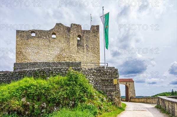 Medieval castle ruins of Derneck in the Great Lauter Valley in the Swabian Alb