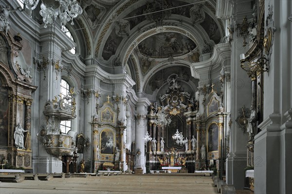 The late baroque parish church dedicated to Saint John the Baptist at Dobbiaco