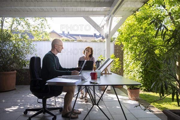 Home office in a conservatory