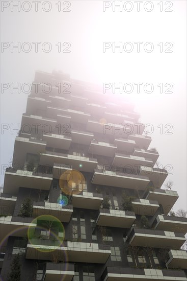 Bosco Verticale Tower with sunlight