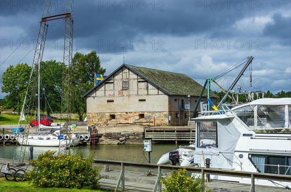 Picturesque view of the small harbour of Sunnana