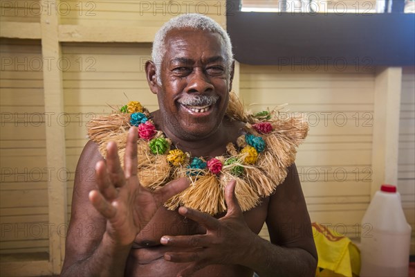 Man at Kava ceremony