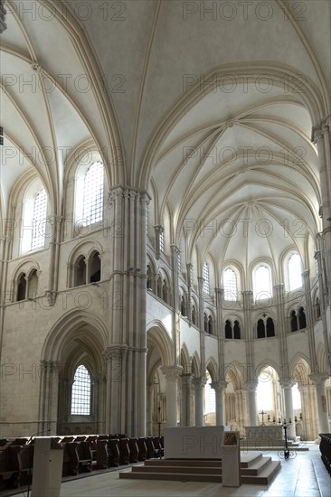 Vezelay labelled les Plus Beaux Villages de France. The nave