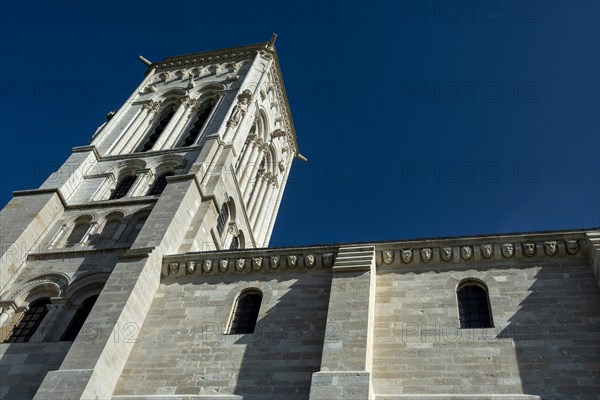 Vezelay labelled les Plus Beaux Villages de France. Basilica St Mary Magdalene.Unesco World heritage. Morvan regional natural park. Via Lemovicensis way to Santiago de Compostela. Yonne department. Bourgogne Franche Comte. France