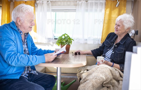 Subject: Pensioner in her caravan