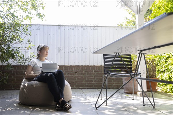 Home office in a conservatory