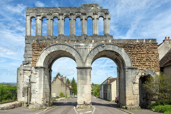 Autun. The Arroux Gate was one of the four gates of Augustodunum. Morvan regional natural park. Saone et Loire. Bourgogne Franche Comte. France