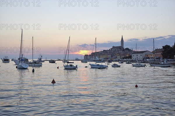 Boats in the harbour of Rovinj