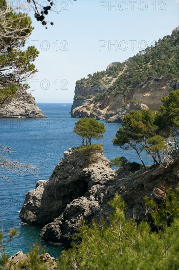 Rocky coast in front of Port de Soller