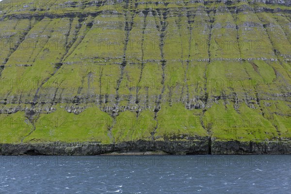 Sea cliffs along the rugged coast of Eysturoy