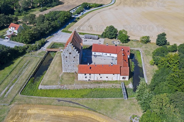 Aerial view over Glimmingehus