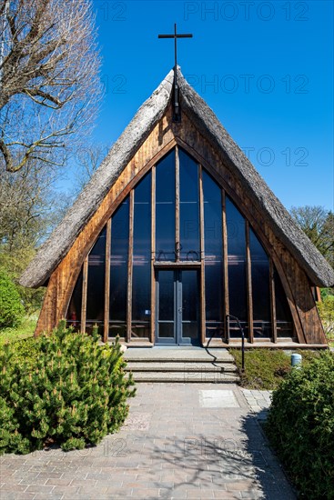 Front view of the Schifferkirche in Ahrenshoop