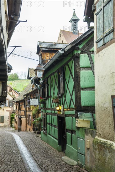 Medieval colourful half-timbered houses