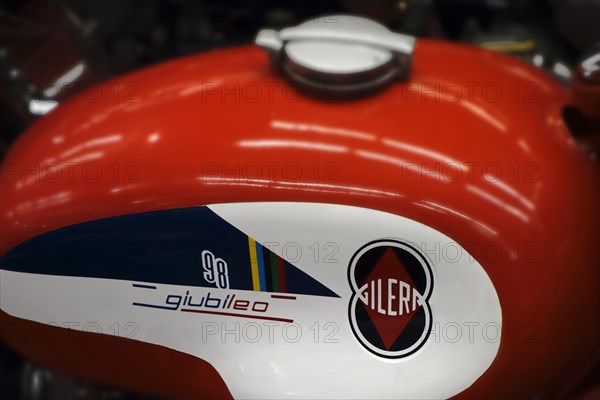 1959 motorcycle Gilera Giubileo 98 tank emblem