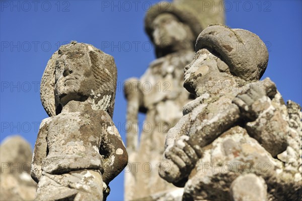 Sculptures at the chapel Notre-Dame-de-Tronoen and calvary at Saint-Jean-Trolimon