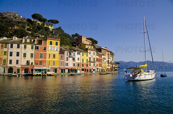 Portofino with a sailing boat