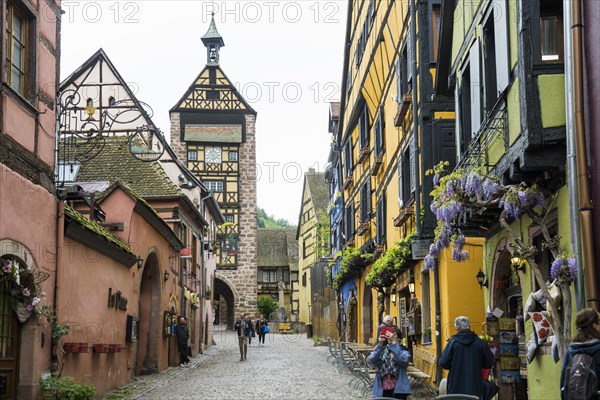 Medieval colourful half-timbered houses