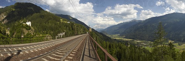 Bridge of the Tauern Railway with Falkenstein Castle