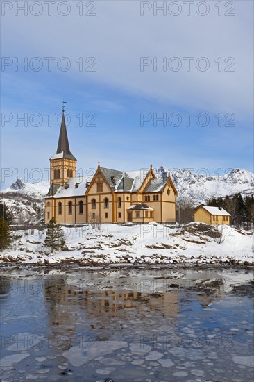 The church in winter of Kabelvag