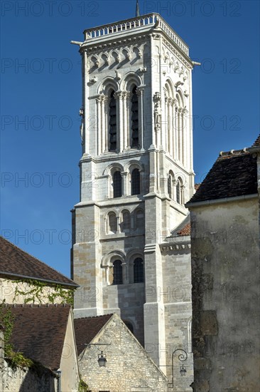 Vezelay labelled les Plus Beaux Villages de France. Basilica St Mary Magdalene.Unesco World heritage. Morvan regional natural park. Via Lemovicensis way to Santiago de Compostela. Yonne department. Bourgogne Franche Comte. France