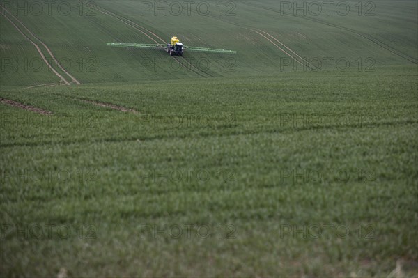 Plant protection equipment in a field near Goerlitz