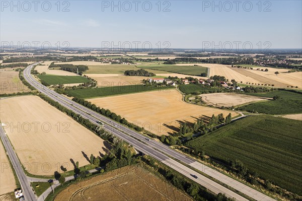 Aerial view of motorway