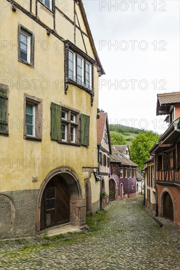 Medieval colourful half-timbered houses