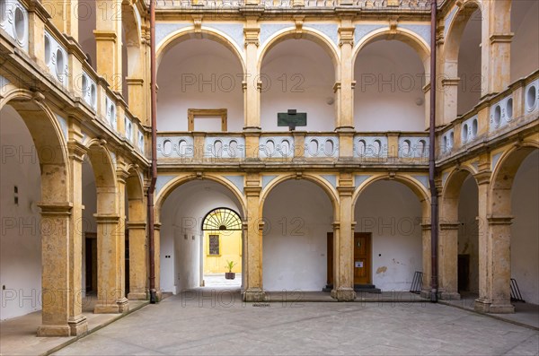 Inner courtyard of Wallenstein's Castle on Wallenstein Square