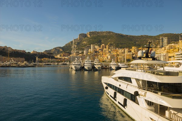 Port with luxury yachts