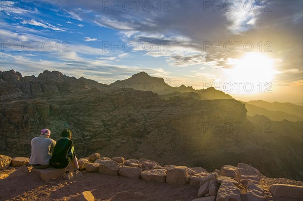 Overlook from the ancient tomb Ed deir in the rock