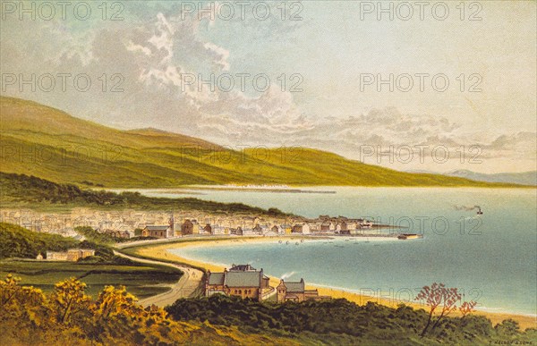 Small town Largs at the Firth of Clyde