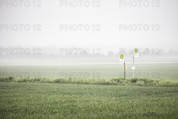 Bus stop in the countryside in Vierkirchen