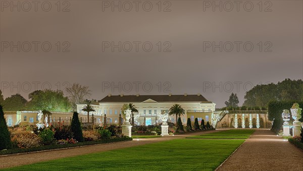 Herrenhaeuser Gardens Palace Illuminated Hanover Germany