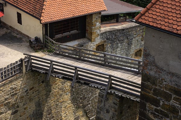 Bridge and moat of Hohenrechberg Castle