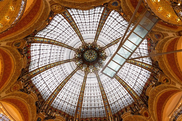 Glass dome in the Galeries Lafayette flagship shop