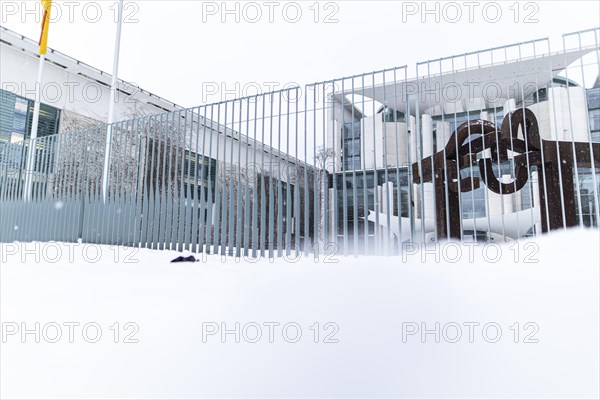 The Federal Chancellery in front of the Federal Government-Laender on the further procedure of the Corona restrictions