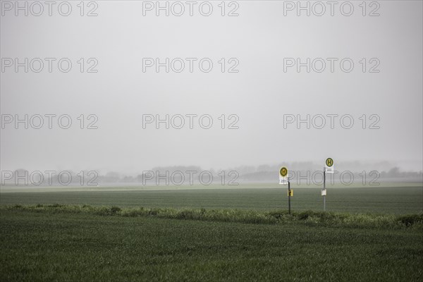 Bus stop in the countryside in Vierkirchen