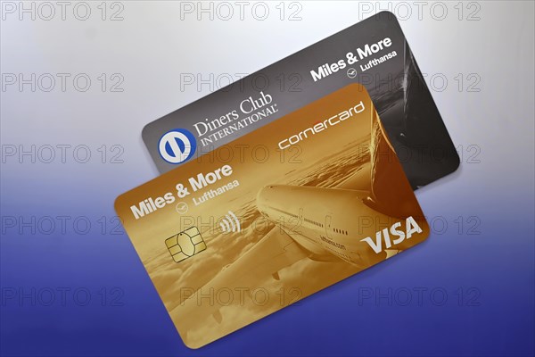 Advertising poster Lufthansa Miles & More credit cards
